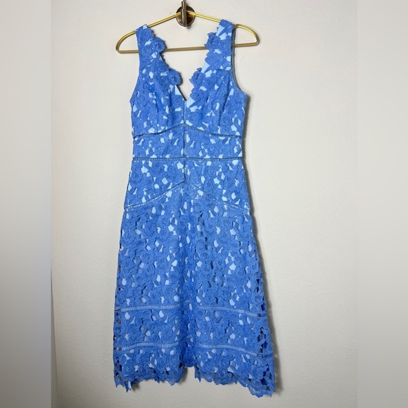 EUC Vineyard Vines 144th Kentucky Derby Lace Dress In Periwinkle, Size 00 - Picture 6 of 16